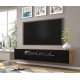TV-benk Aura 200x42 cm - eik artisan - svart matt