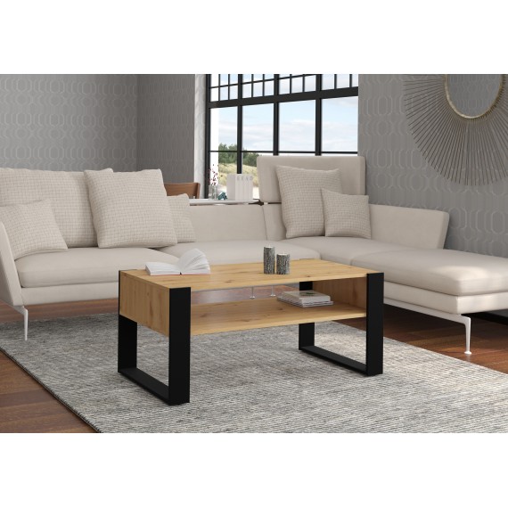 Sofabord Nuka 110x48 cm - eik artisan