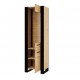 Vitrineskap Nuka 58x188 cm - eik artisan - svart matt - 2 dører