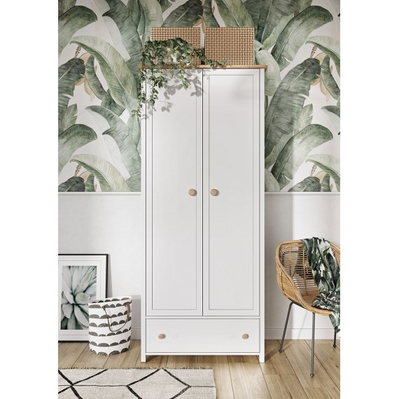 Garderobeskap Story 85 x 196 cm - 2 dører - 1 skuff