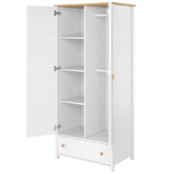 Garderobeskap Story 85x196 cm - 2 dører - 1 skuff
