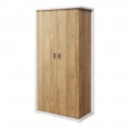 Garderobe Simi 100x200 cm - hvit matt - eik - 2 dører