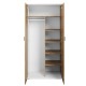 Garderobe Simi 100x200 cm - hvit matt - eik - 2 dører