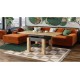 Sofabord CLEO 75-150 cm - eik artisan - antrasitt