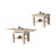 Sofabord Cleo 75-150x75 cm - eik sonoma - hvit matt - hev/senk