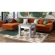 Sofabord Cleo 75-150x75 cm - betong - hvit matt - hev/senk