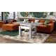 Sofabord Cleo 75-150x75 cm - betong - hvit matt - hev/senk