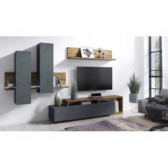 TV Seksjon Bota - Mørk Grå - Trelook - Moderne design