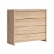 Kommode KASPIAN 105x92 cm - eik sonoma - 4 skuffer