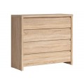 Kommode KASPIAN 105x92 cm - eik sonoma - 4 skuffer
