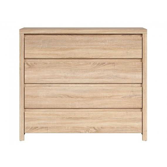 Kommode KASPIAN 105x92 cm - eik sonoma - 4 skuffer