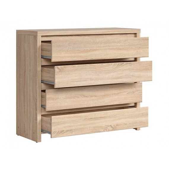 Kommode Matera 105x92 cm - Eik sonoma - 4 skuffer