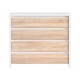 Kommode Aversa 105x92 cm - Hvit matt - Eik sonoma - 4 skuffer