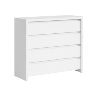 Kommode KASPIAN 105x92 cm - hvit matt - 4 skuffer