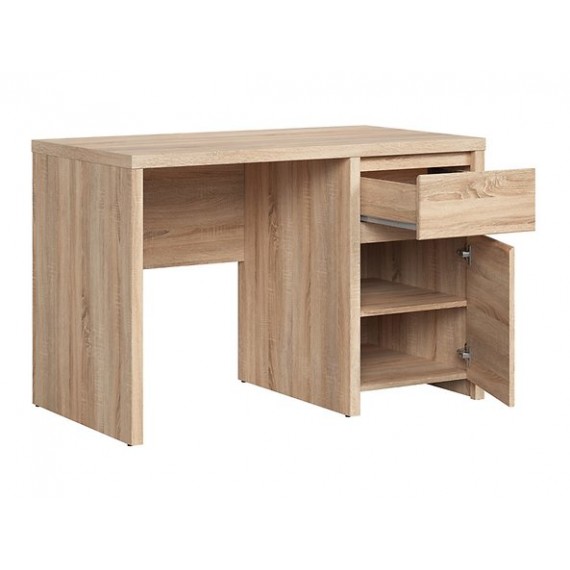 Skrivebord KASPIAN 120x77 cm - eik sonoma - 1 dør - 1 skuff