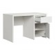 Skrivebord KASPIAN 120x77 cm - hvit matt - 1 dør - 1 skuff