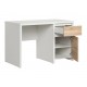Skrivebord Aversa 120x77 cm - Hvit matt - Eik Sonoma - 1 dør - 1 skuff