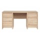 Skrivebord KASPIAN 160x77 cm - eik sonoma - 2 dører - 2 skuffer