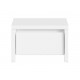 Nattbord Saga 51x34 cm - Hvit matt - 1 skuff