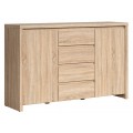 Skjenk KASPIAN 144x92 cm - eik sonoma - 2 dører - 4 skuffer