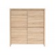 Skap KASPIAN 105x113 cm - eik sonoma - 4 dører