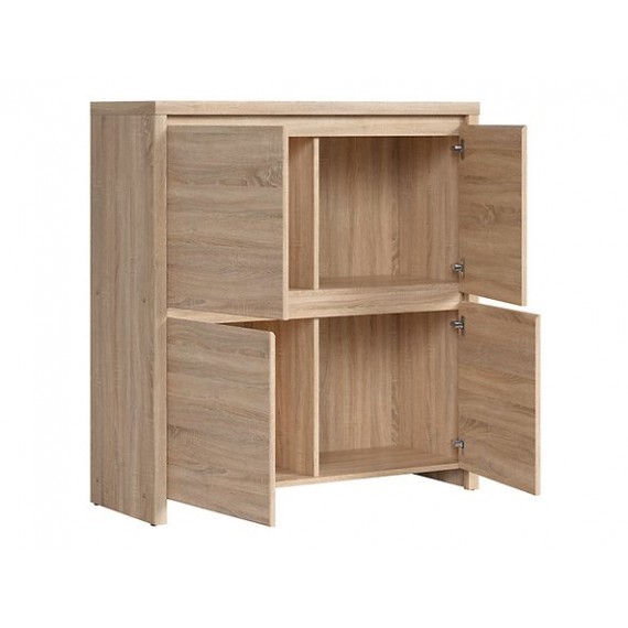 Skap KASPIAN 105x113 cm - eik sonoma - 4 dører