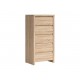 Kommode KASPIAN 56x113 cm - eik sonoma - 5 skuffer