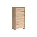 Kommode KASPIAN 56x113 cm - eik sonoma - 5 skuffer