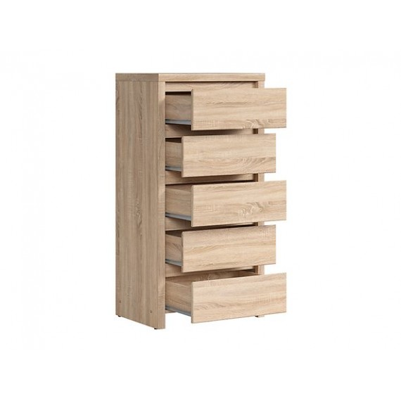 Kommode Matera 56x113 cm - Eik sonoma - 5 skuffer