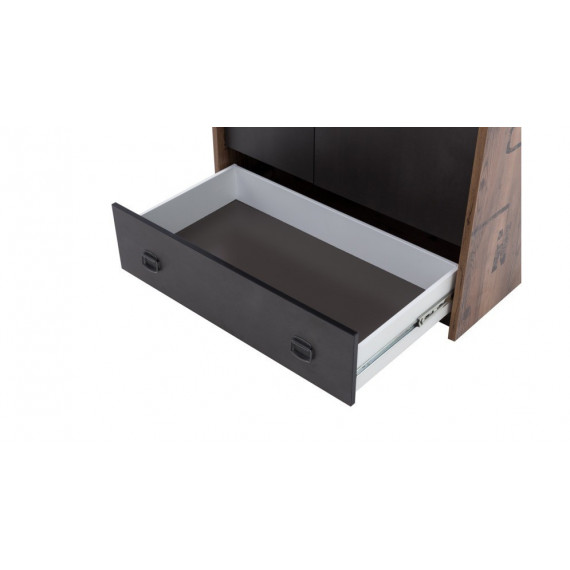 Garderobe Fargo 90x191 cm - Grå - Trelook - 2 dører - 1 skuff