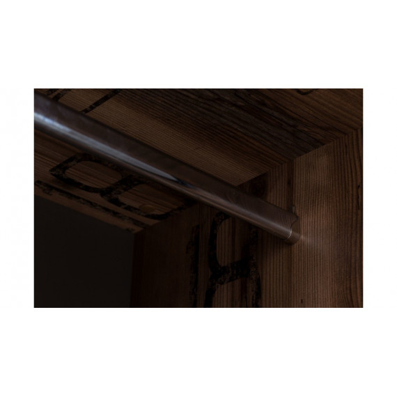 Garderobe Fargo 150x191 cm - Grå - Trelook - 3 dører - 2 skuffer