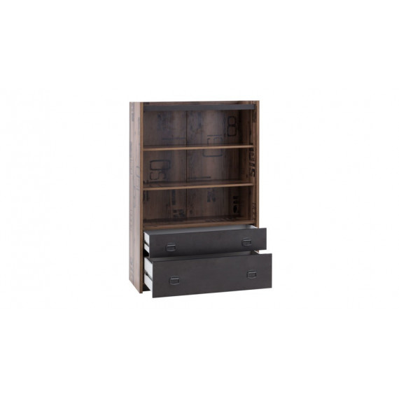 Reol Fargo 90x140 cm - Grå - Trelook - 2 skuffer