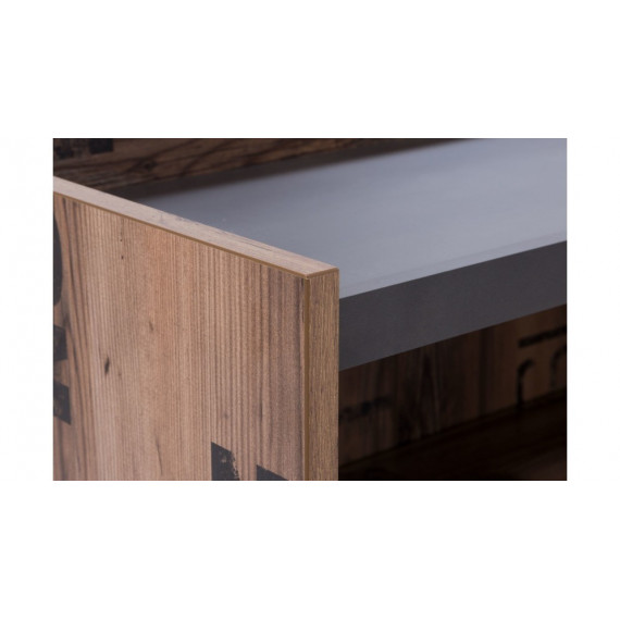 Reol Fargo 90x140 cm - Grå - Trelook - 2 skuffer