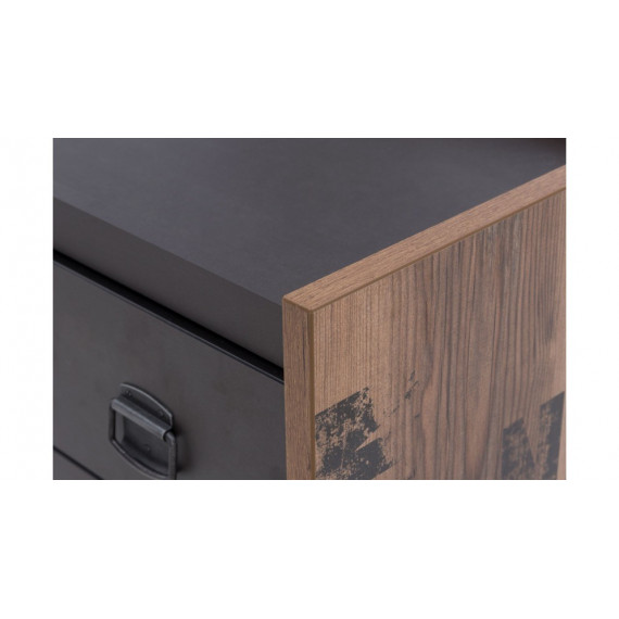 Kommode Fargo 90x90 cm - Grå - Trelook - 3 skuffer