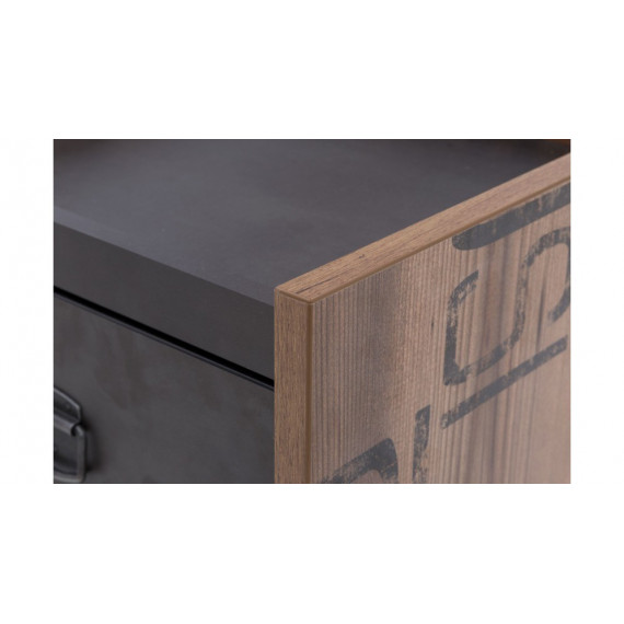 Nattbord Fargo 45x50 cm - Grå - Trelook - 2 skuffer