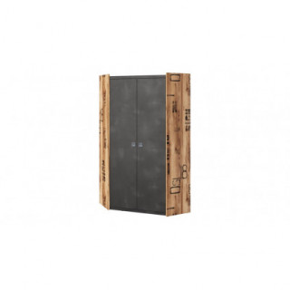 Hjørnegarderobe Fargo 97x191 cm - Grå - Trelook - 2 dører