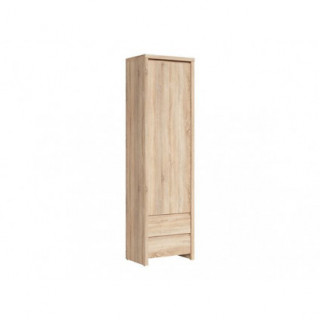 Skap KASPIAN 56x201 cm - eik sonoma - 1 dør - 2 skuffer