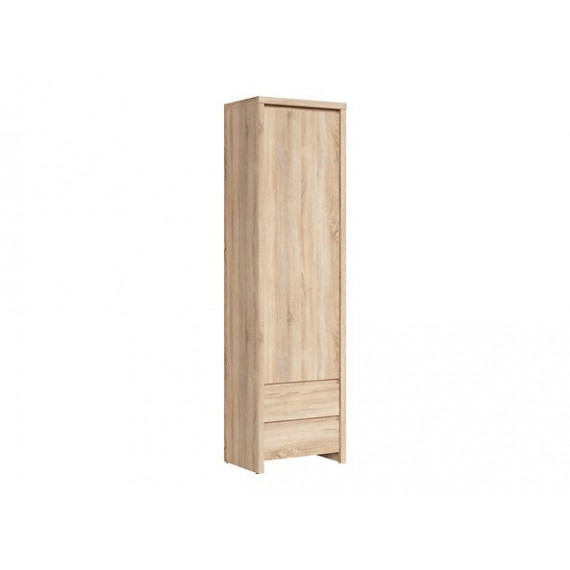 Skap KASPIAN 56x201 cm - eik sonoma - 1 dør - 2 skuffer