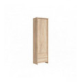 Skap KASPIAN 56x201 cm - eik sonoma - 1 dør - 2 skuffer