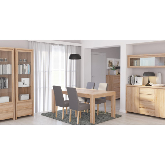 Skap Matera 56x201 cm - Eik sonoma - 1 dør - 2 skuffer