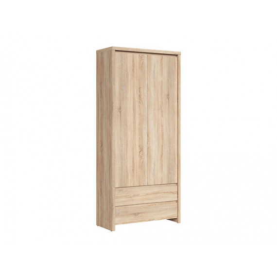 Skap Matera 90x201 cm - Eik sonoma - 2 dører - 2 skuffer