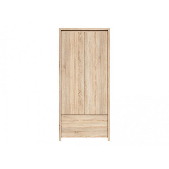 Skap Matera 90x201 cm - Eik sonoma - 2 dører - 2 skuffer