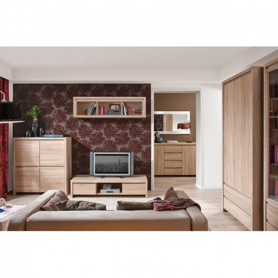 Skap Matera 90x201 cm - Eik sonoma - 2 dører - 2 skuffer