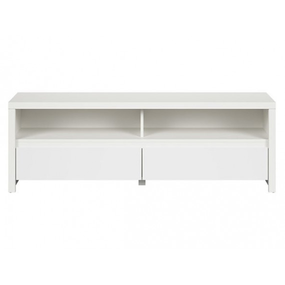 TV-benk Saga 144x49 cm - Hvit matt - 2 skuffer