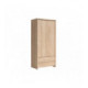 Garderobeskap KASPIAN 90x201 cm - eik sonoma - 2 dører - 2 skuffer