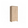 Garderobe Matera 90x201 cm - Eik sonoma - 2 dører - 2 skuffer