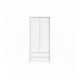 Garderobe Saga 90x201 cm - Hvit matt - 2 dører - 2 skuffer
