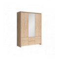 Garderobe med speil KASPIAN 154x211 cm - eik sonoma - 5 dører - 2 skuffer