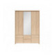 Garderobe med speil KASPIAN 154x211 cm - eik sonoma - 5 dører - 2 skuffer