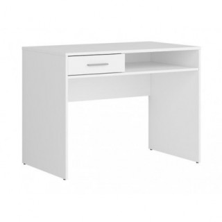 Skrivebord Nepo 100x76 cm - hvit matt - 1 skuff